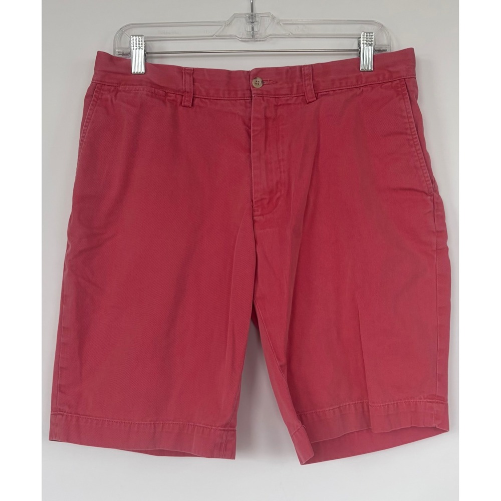 Polo Ralph Lauren Mens Size 35 Chino Resort Pink Coral Cotton Twill Shorts Beach